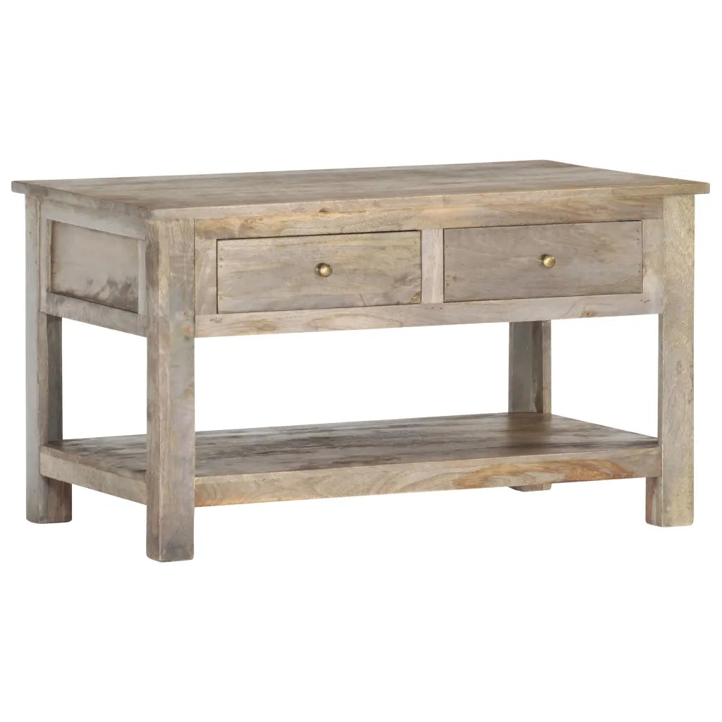 Tavolino da Salotto 82x52x47 cm in Legno Massello di Mango 286383