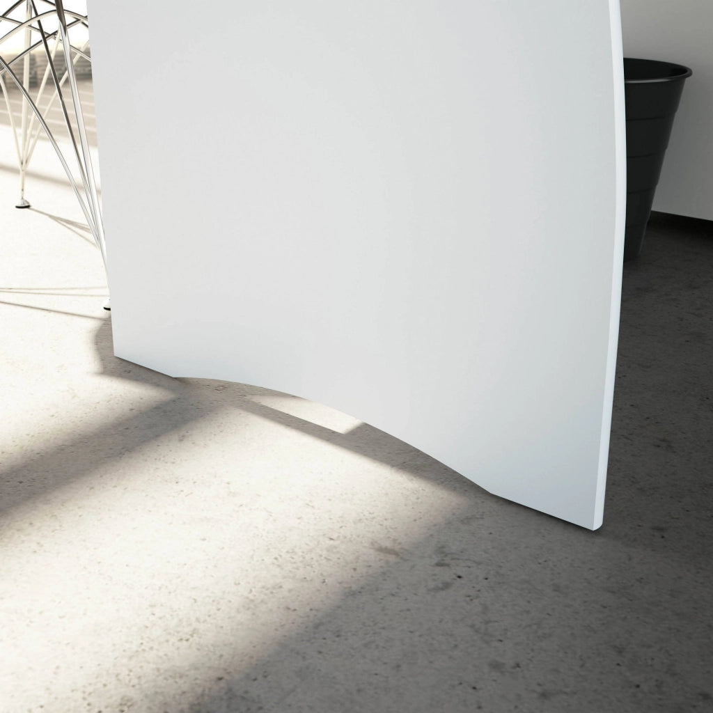 Scrivania Azziz, Scrittoio da ufficio, Tavolo da studio porta PC con 3 cassetti, cm 136x67h74, Bianco e Rovere