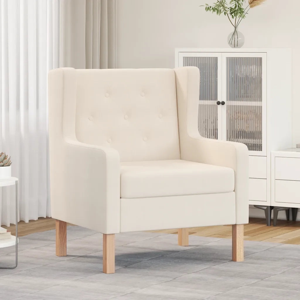 Poltrona-Poltroncina Bianco Crema in Tessuto