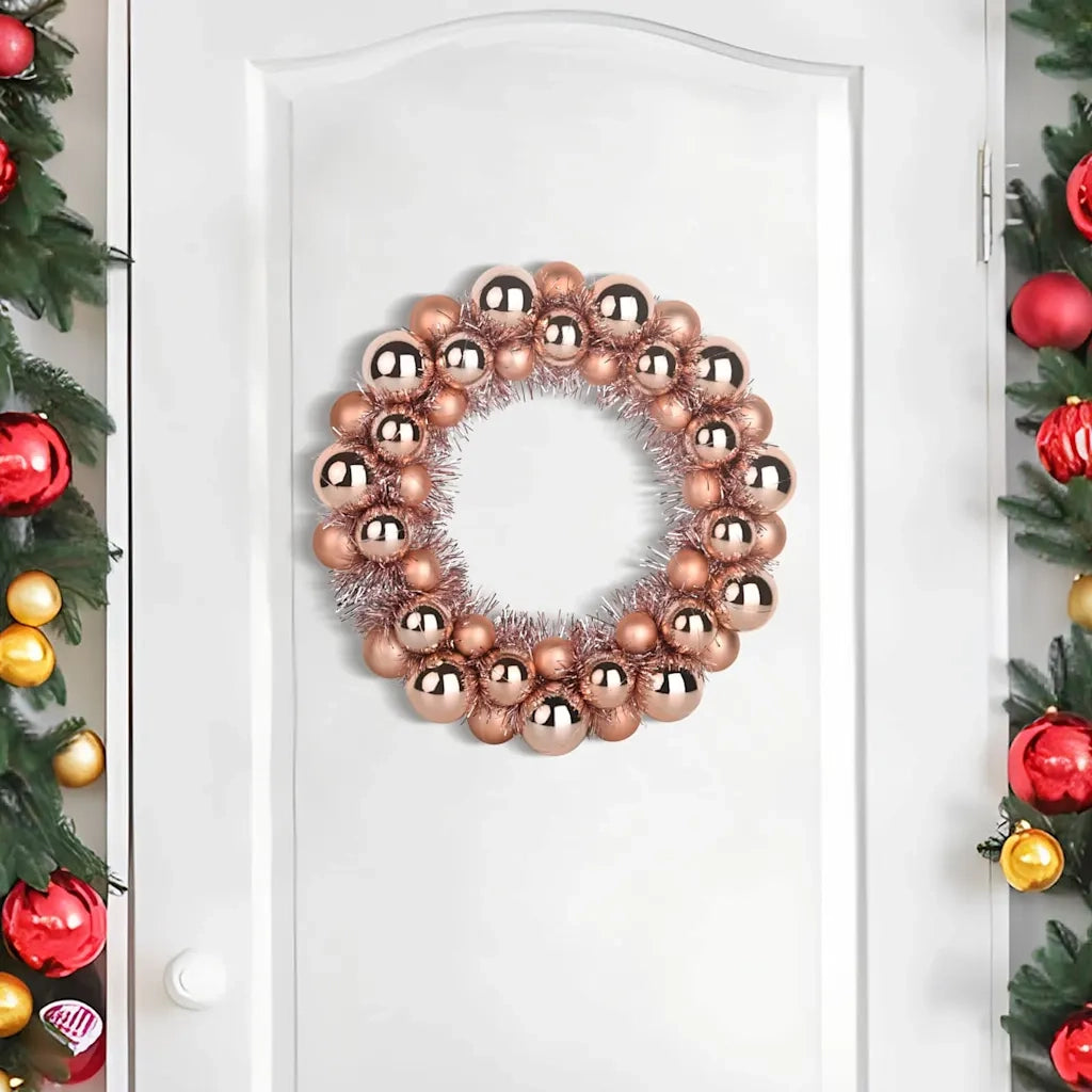 Corone di Palline di Natale 2 pcs Oro rosa 33 x 33 x 7 cm 42019686
