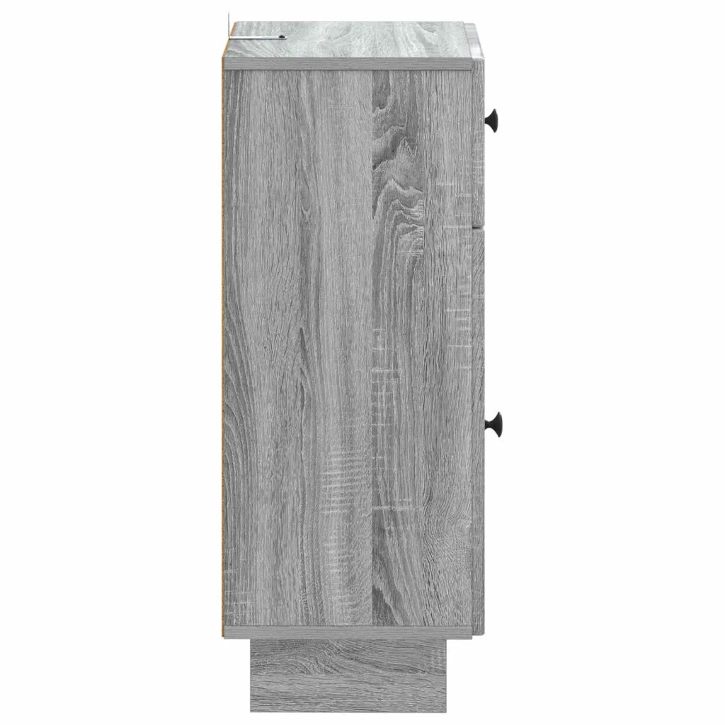 Mobiletto da Bagno EDE Sonoma grigio 30 x 31 x 80 cm 895951