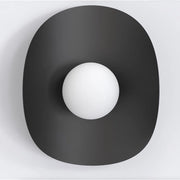 Lampada da parete Fiero in acciaio nero opaco