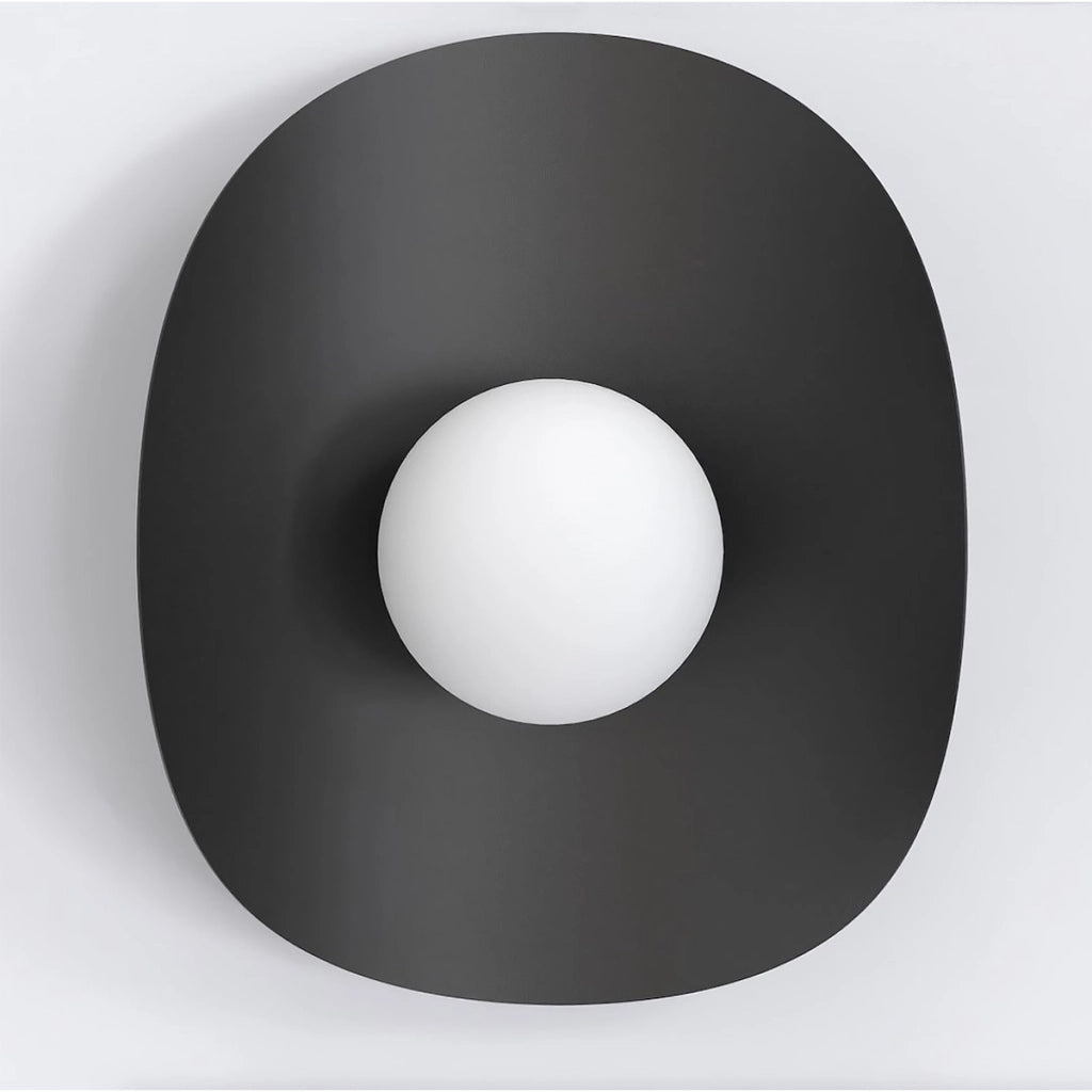 Lampada da parete Fiero in acciaio nero opaco
