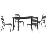 Set da Pranzo per Giardino 5 pz | Set Salotto da Giardino Antracite