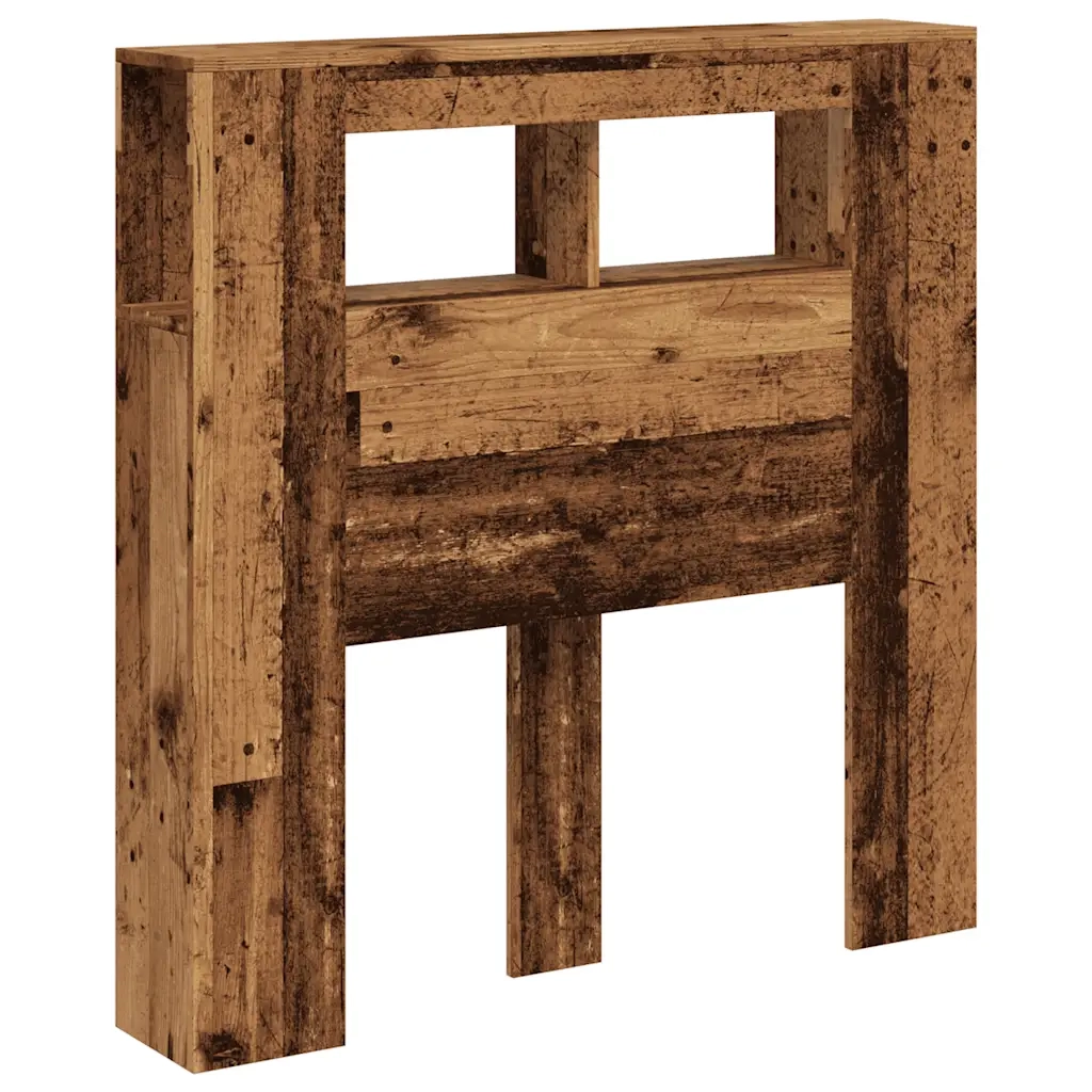 Testiera LED Legno Antico 100x18,5x103,5 cm Legno Multistrato