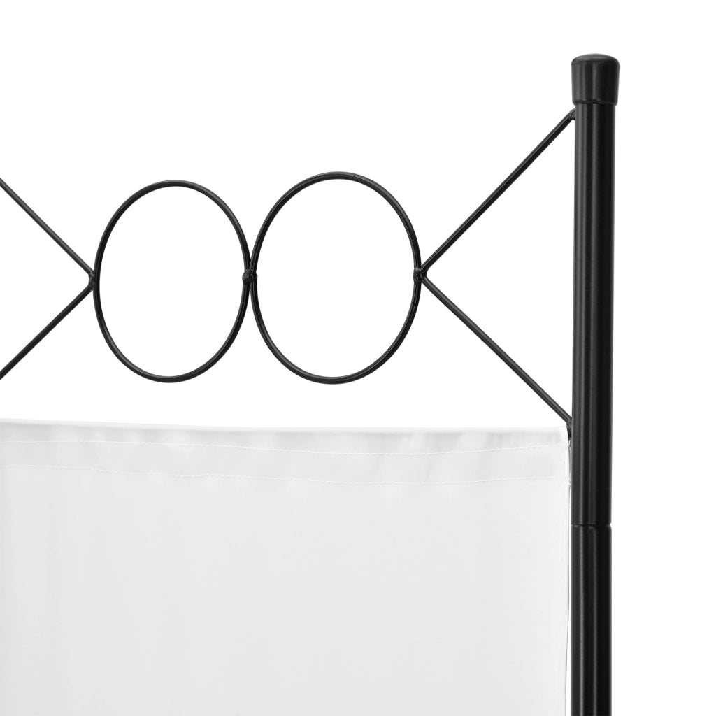 Paravento Pieghevole Saragossa in 4 Pannelli Parete Divisoria 171 x 160 cm - Bianco [en.casa]