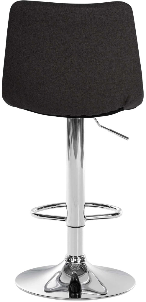 Set di 2 sgabelli da bar Jerry Fabric nero,cromo
