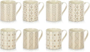 Set di tazze per caffè in stile Art Deco - tazze in ceramica per bevande calde