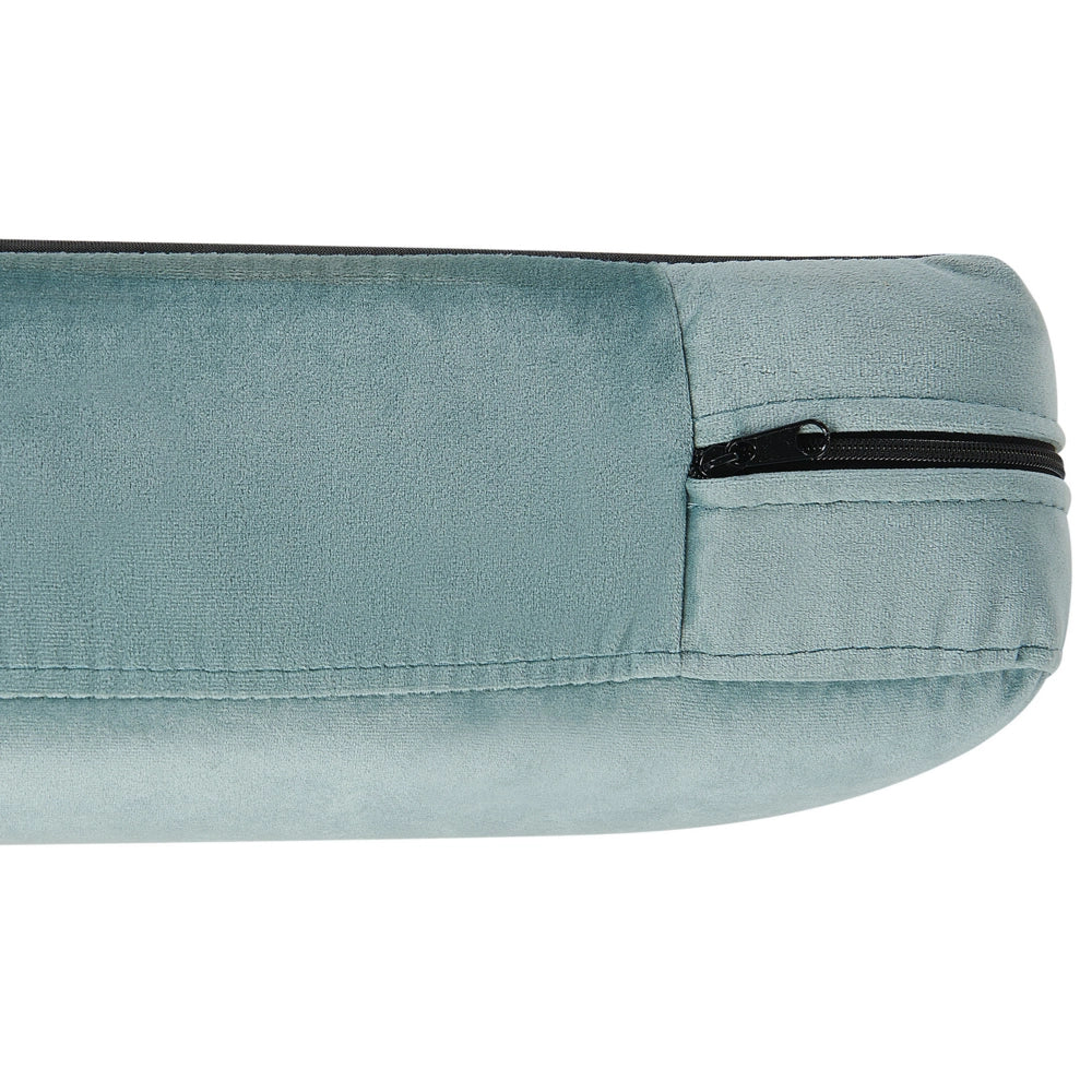 Poltrona Verde Menta Rivestimento Tessuto Velluto Gambe In Metallo dorato Cuscini Seduta E Schienale Sfoderabili Stile Retrò Glam