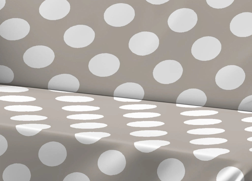 Telo Arredo Granfoulard Copritutto Salvadivano 100% Cotone Dis. Pois - Singolo - Beige