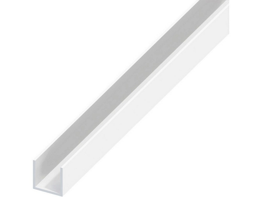 5pz profilo a u alluminio argento cromato mm. 10x10x1 mt. 2 cod:ferx.vit53675