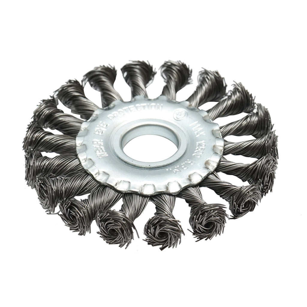 Spazzola circolare in filo d'acciaio intrecciato, 100 mm, diametro interno 22.23 mm, per sbavatura di ferro e ottone, rimozione di vernice e depositi metallici, Crownman