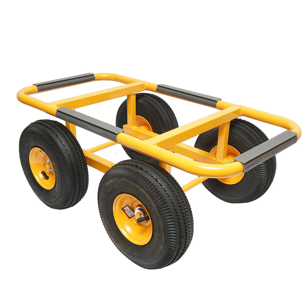 Carrello in metallo 750x380mm con ruote pneumatiche da 250mm