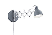 Applique da parete Scissor RL grigia metallo E14 1L