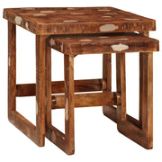 vidaXL Tavoli da Fine Multicolore legno massello di riciclo