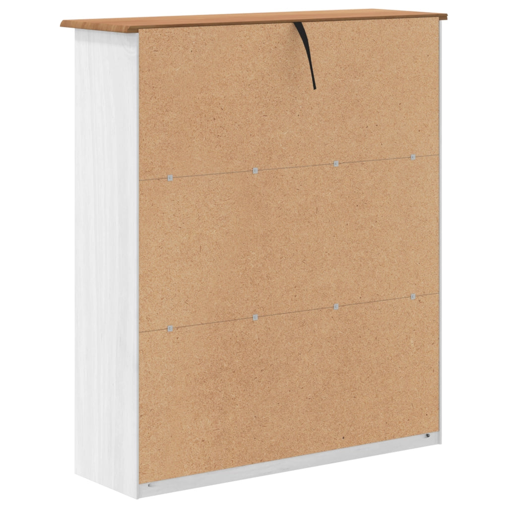 Gabbia "ASKIM" Bianca 91x30x104 cm in Legno Massello di Pino