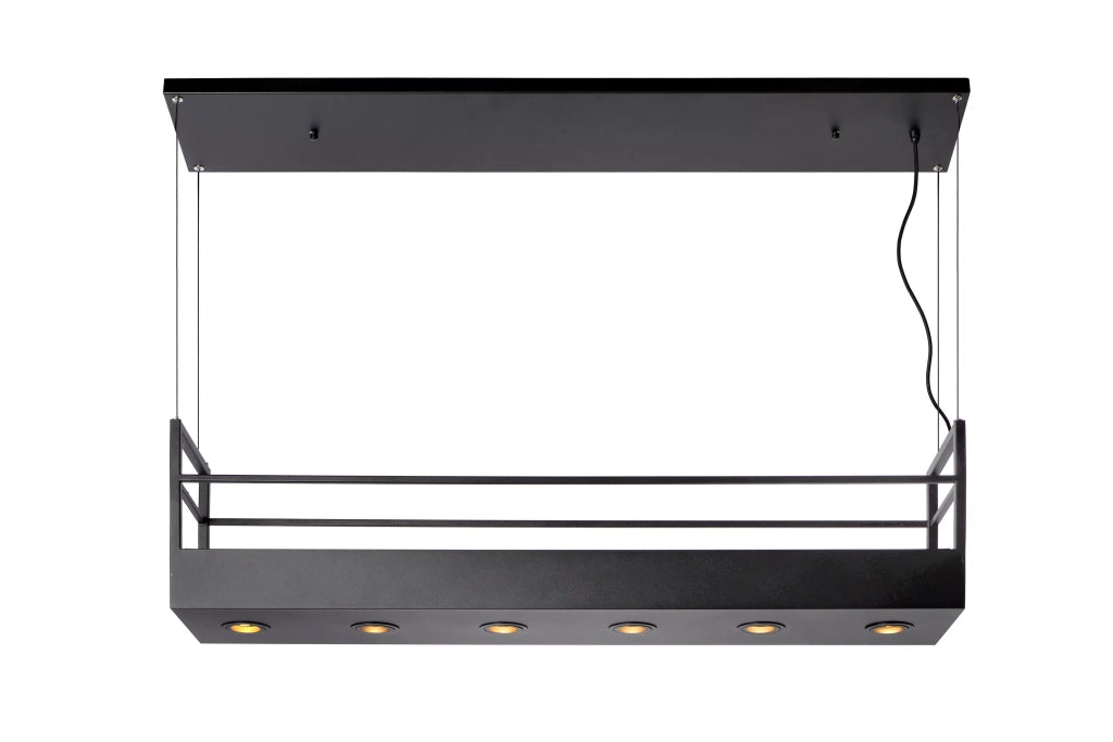 Lampada a sospensione cucina Miravelle nera 6xGU10 Lucide