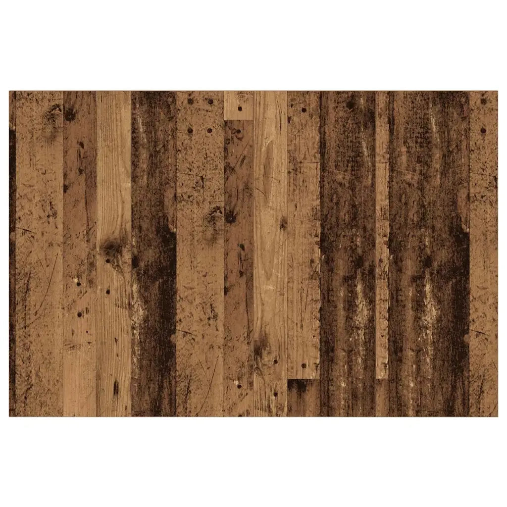 Testata con Comodino 3 pz-Set di 3 Testiera con Contenitore Legno vecchio Legno multistrato 680337