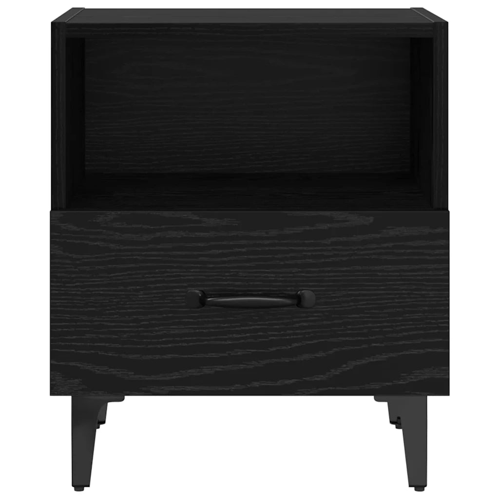 Armadio da Notte 2 pcs Rovere nero 40 x 35 x 47,5 cm