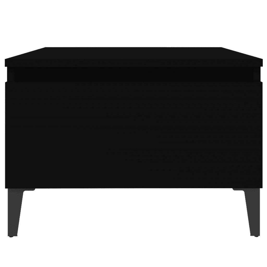 Tavolini 2pz Neri 50x46x35 cm in Legno Multistrato 819519