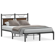 Letto matrimoniale | Letto per adulti | Giroletto senza Materasso Rovere Marrone 120x200 cm Truciolato
