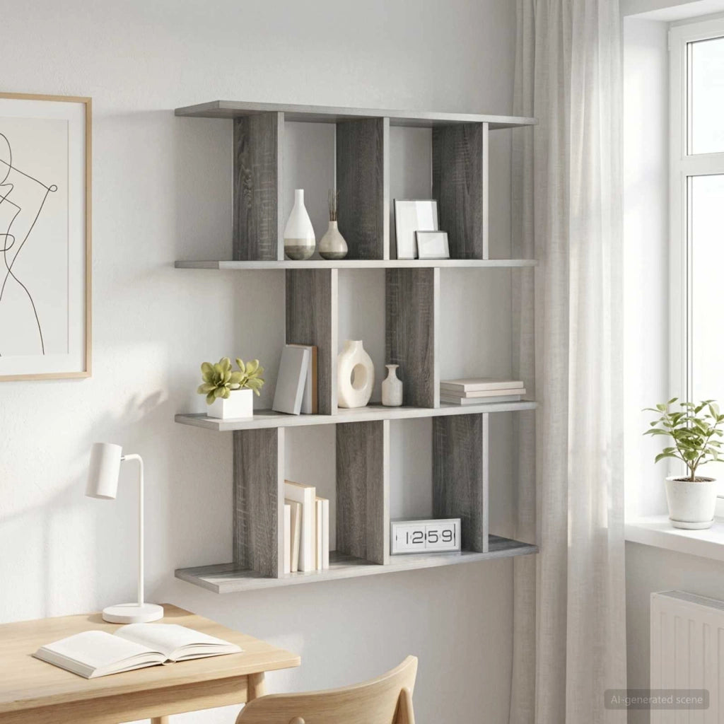 Scaffale da parete Sonoma grigio 102 x 20 x 96 cm 8012217