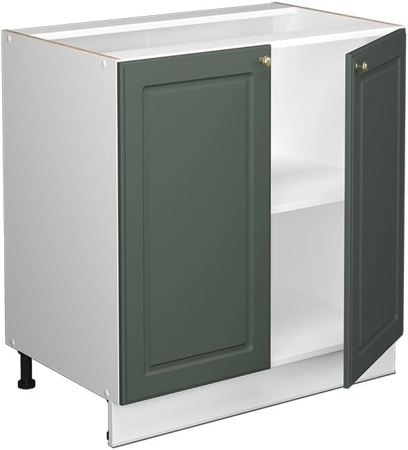 Mobile lavello cucina Fame-Line, Verde-oro Country House, 80 cm con ripiano, PL Rovere, per la combinazione con altri moduli della serie Fame-Line