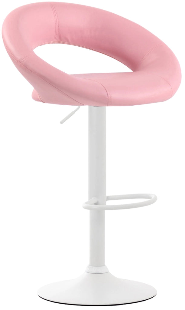 Sgabello Cucina Olinda In Similpelle rosa,bianco