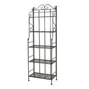 Scaffale metallo nero cm 28 x 60 x h 180