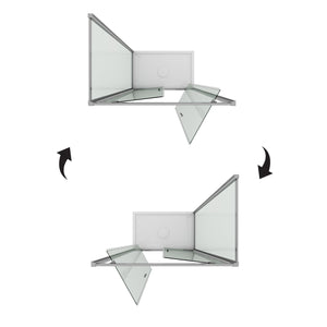 Box Doccia Angolare 90x130 cm 2 Ante Battenti in Cristallo Opaco 6mm H185 Fosterberg Koge Duo