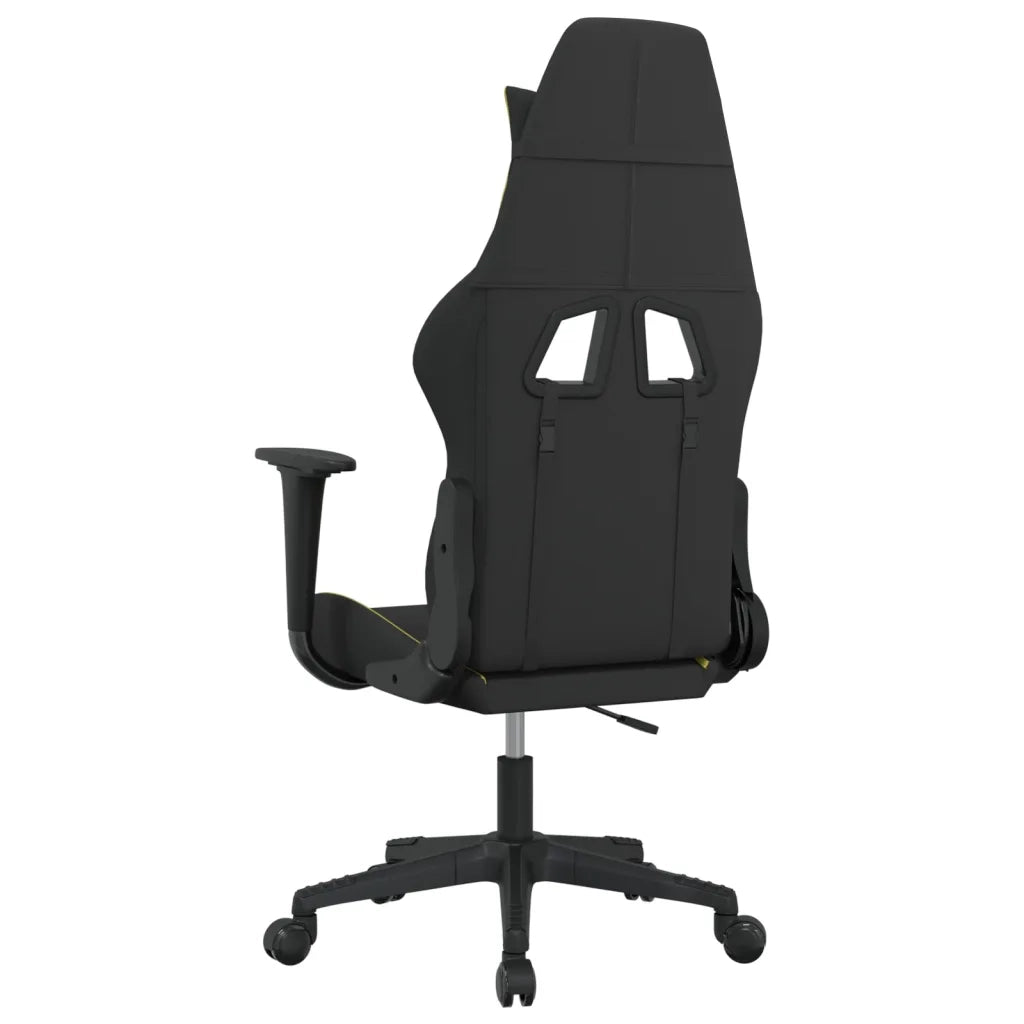 Sedia da Gaming | Sedia da e-sports Nero e Verde Chiaro in Tessuto