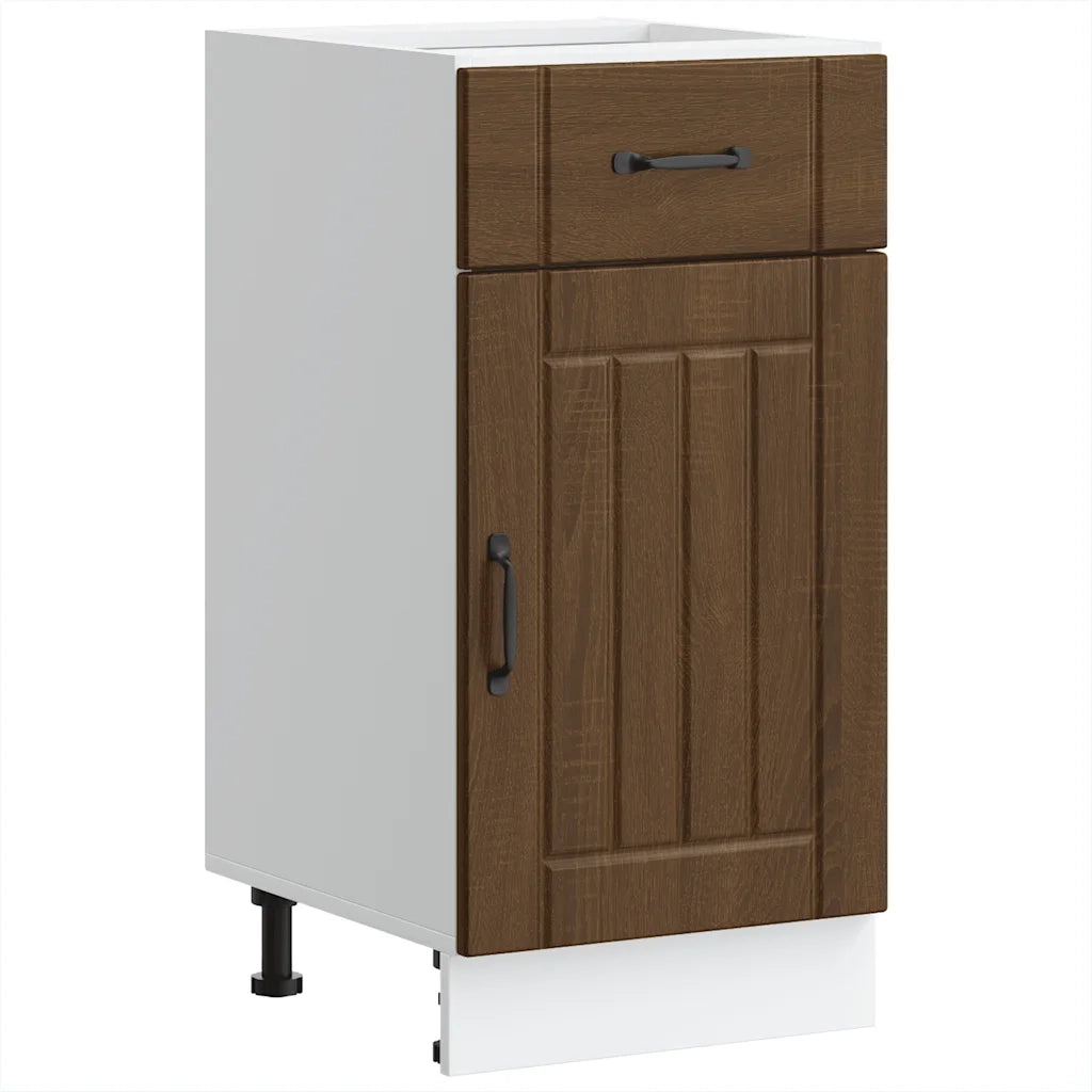 Base da Cucina Lucca Rovere Marrone in Legno Multistrato