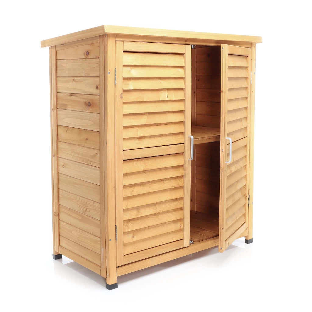 Armadio basso da giardino 2 ante 870x465x916 mm In legno di abete rosso Capanno degli attrezzi