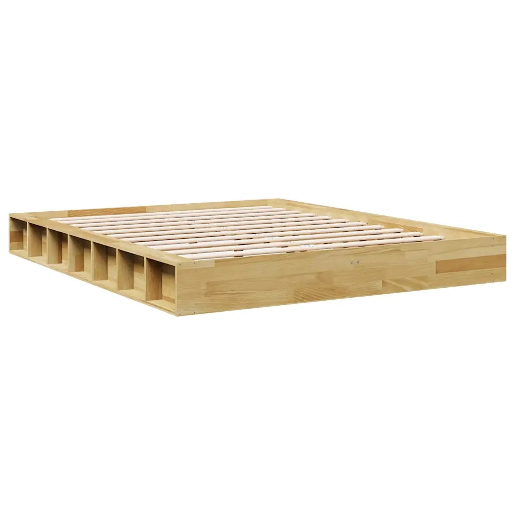 Struttura Letto Senza Materasso 140x200 cm in Legno di Rovere 3324123