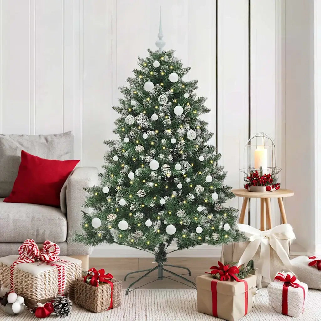 Albero di Natale | Decorazioni natalizie artificiale con 150 LED Verde 150 cm