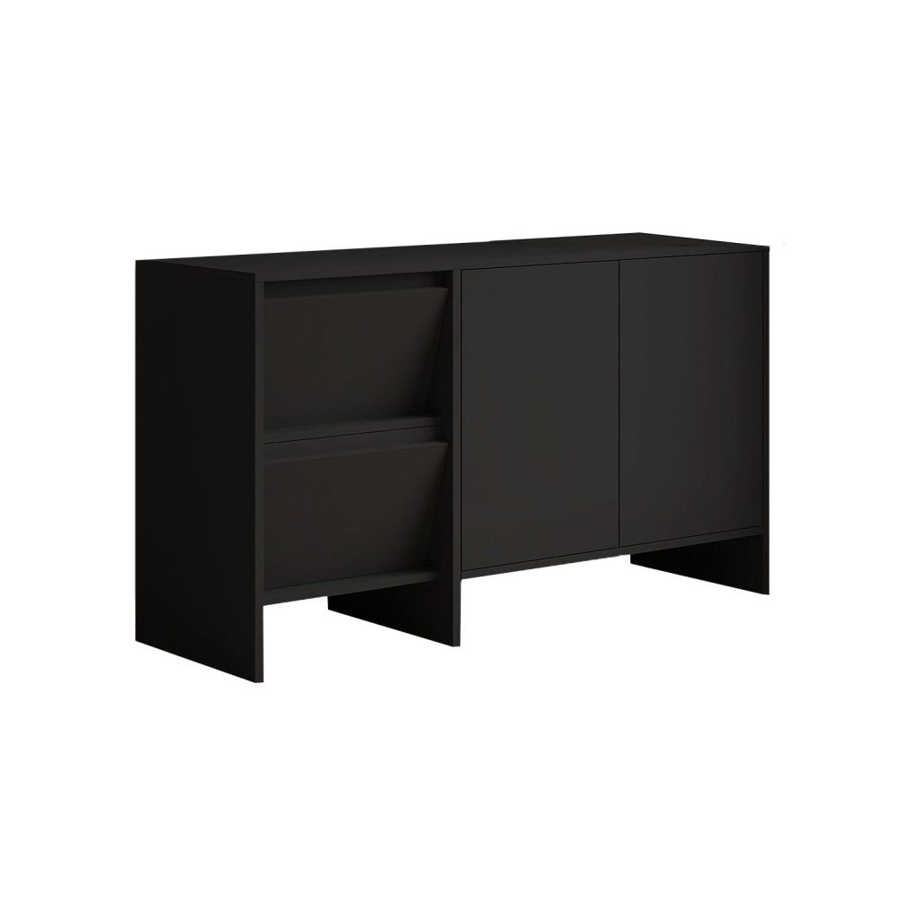 Credenza in legno "Laris 130" - 130 x 44 x 82 cm - Nero