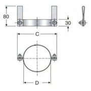 Inox mono parete aisi 316 fascet ta di discesa d.150 b08x9myl1s