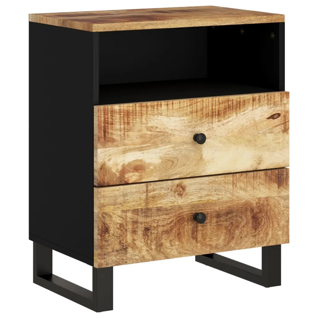 Comodino 50x33x62cm Legno Massello di Mango e Legno Multistrato cod mxl 30301