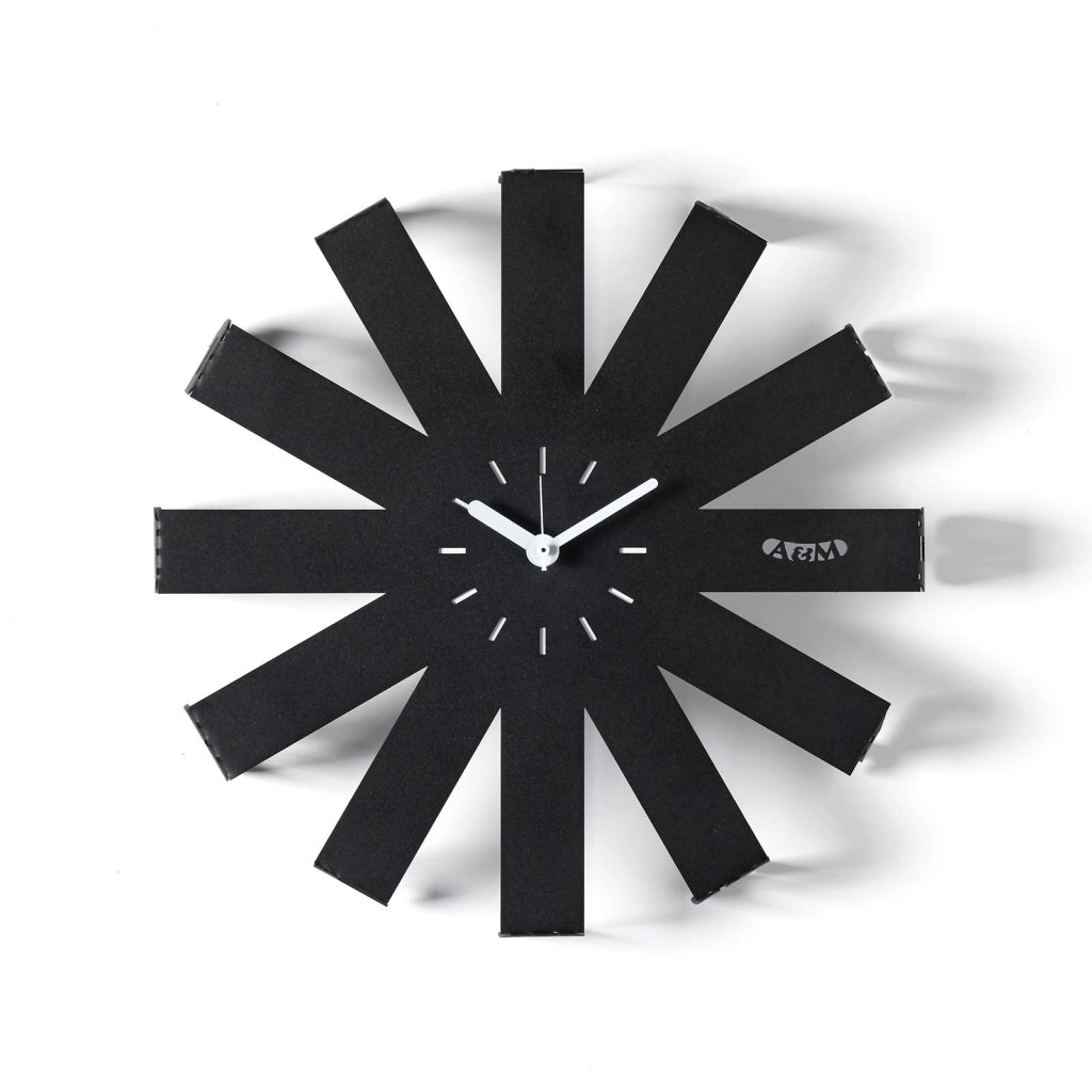 Orologio da parete di design Lumor Nero,bianco marmo
