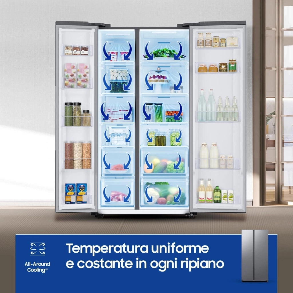 Samsung RS62DG5003S9 frigorifero side-by-side Libera installazione 655 L E Acciaio inossidabile