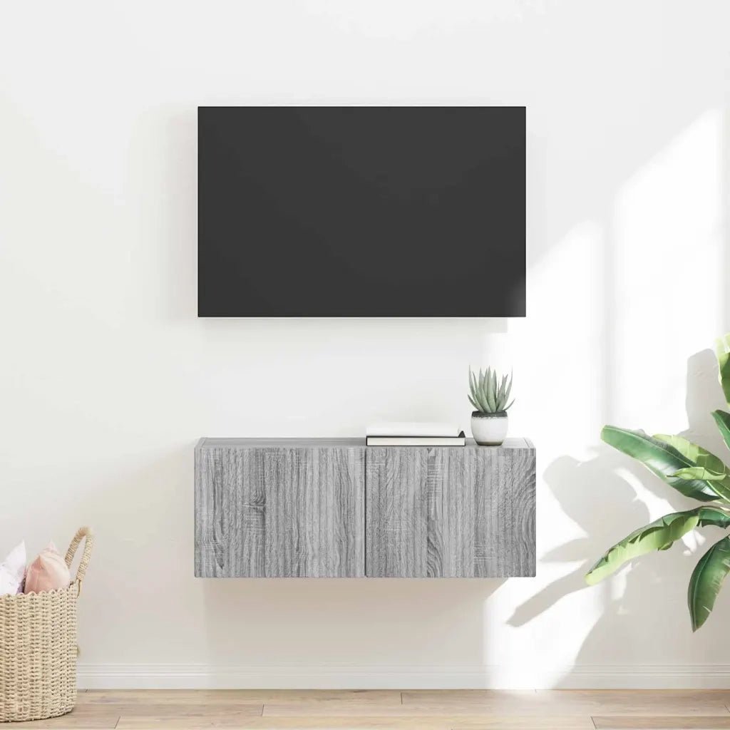 Mobile TV da parete-Mobile TV a Muro-Credenza TV Grigio Sonoma 60 x 31 x 29.5 cm 596954
