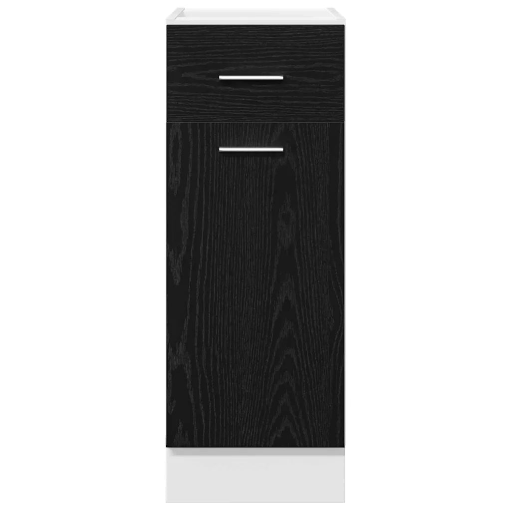 Armadio pensile | Mobile da Cucina Rovere Nero 30 x 46 x 81,5 cm Legno multistrato