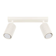 Plafoniera moderna beige 30 cm 2xGU10 spot orientabili