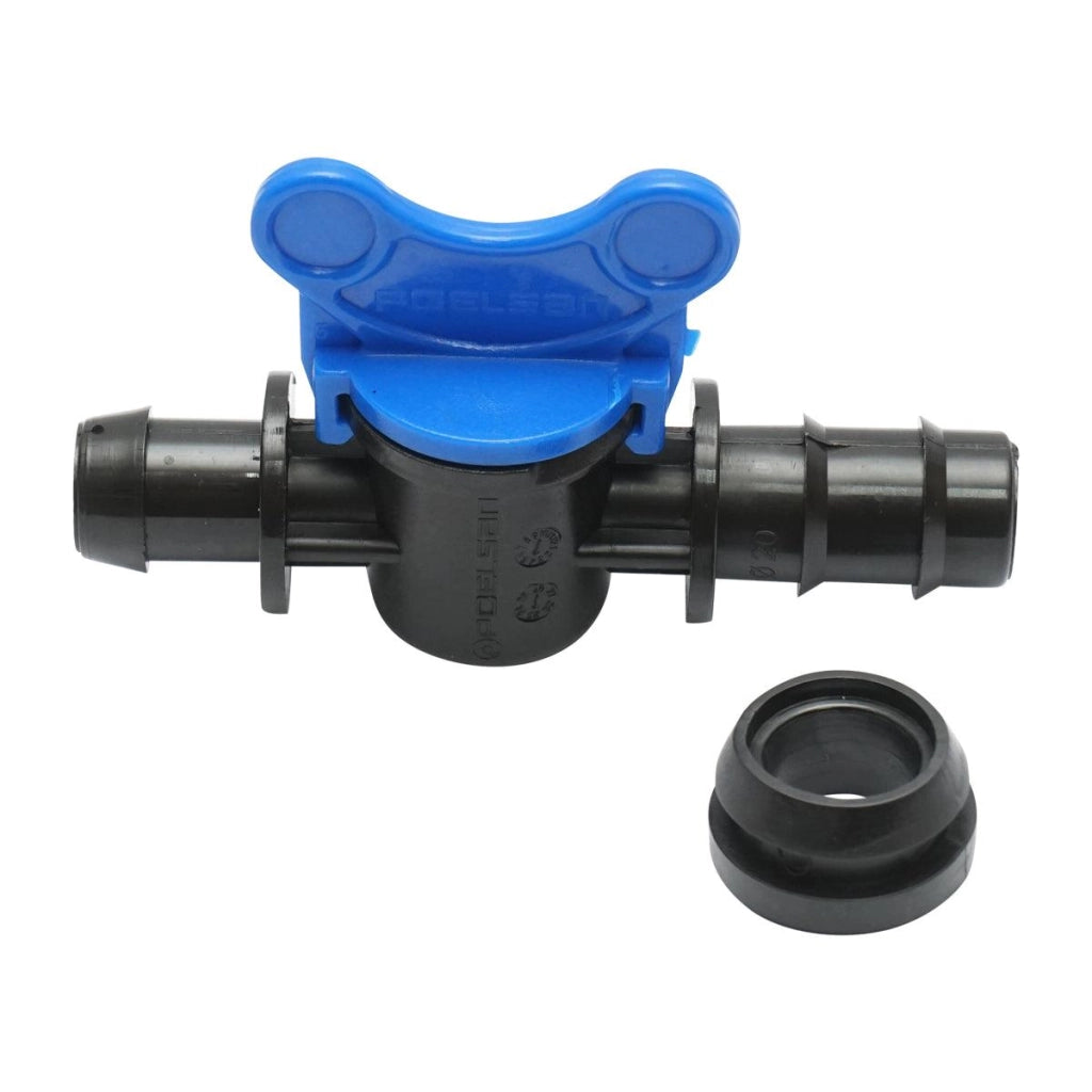 Valvola PN4-20x20mm per sistemi di irrigazione a goccia, Rubinetto per Tubi di irrigazione a Goccia