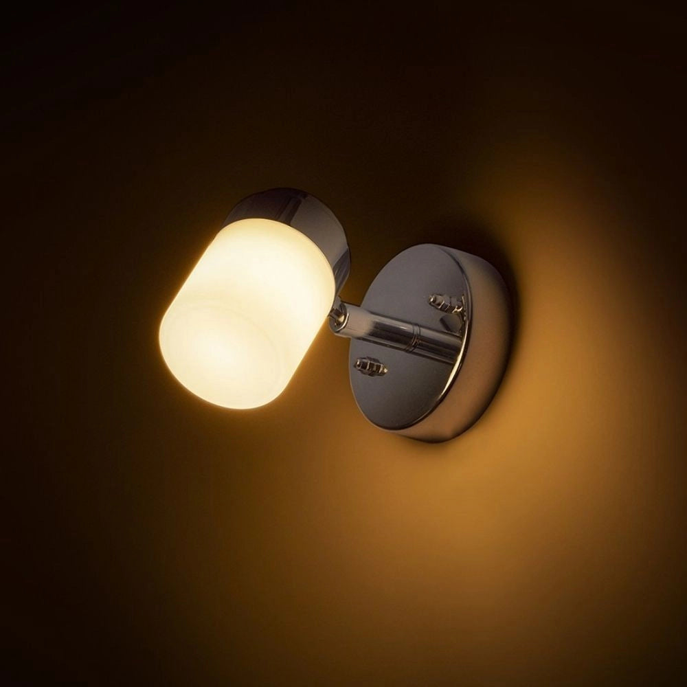 Lampadario LINN I da parete  vetro opalino/cromo 230V G9 LED 3W IP44