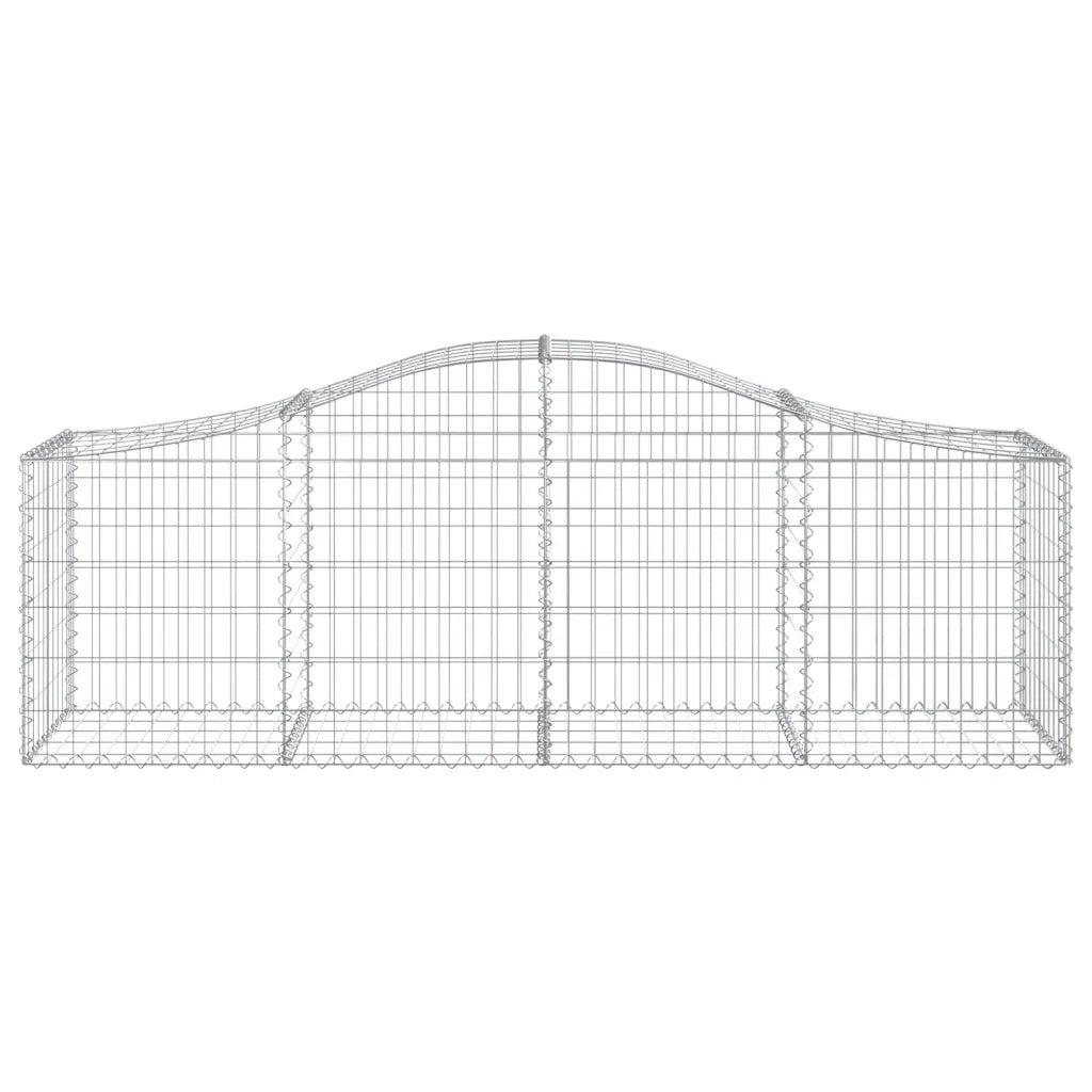 Cesti Gabbioni ad Arco 12 pz 200x50x60/80 cm Ferro Zincato 3145608