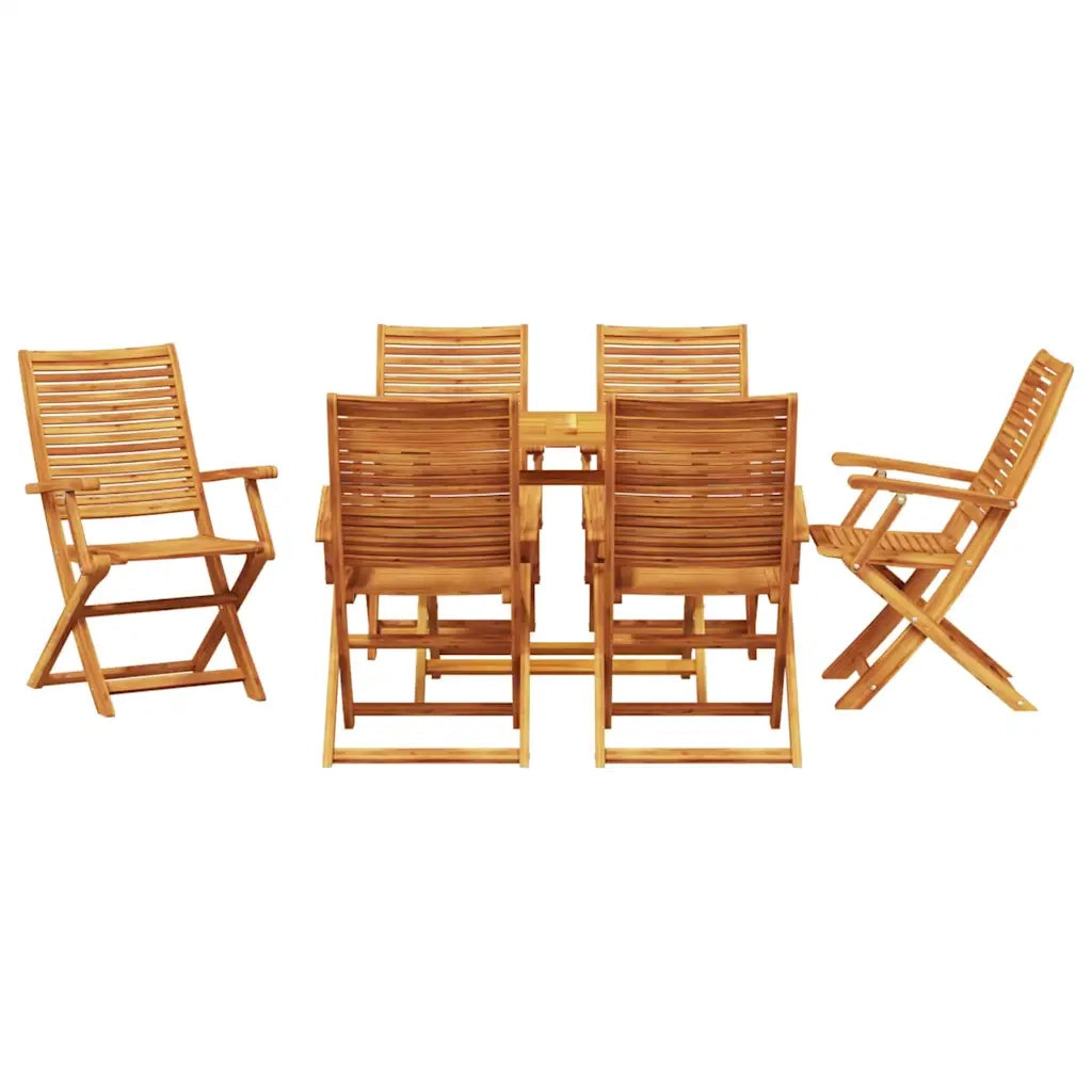 Set da Pranzo per Giardino 7 pcs Marrone 3375757