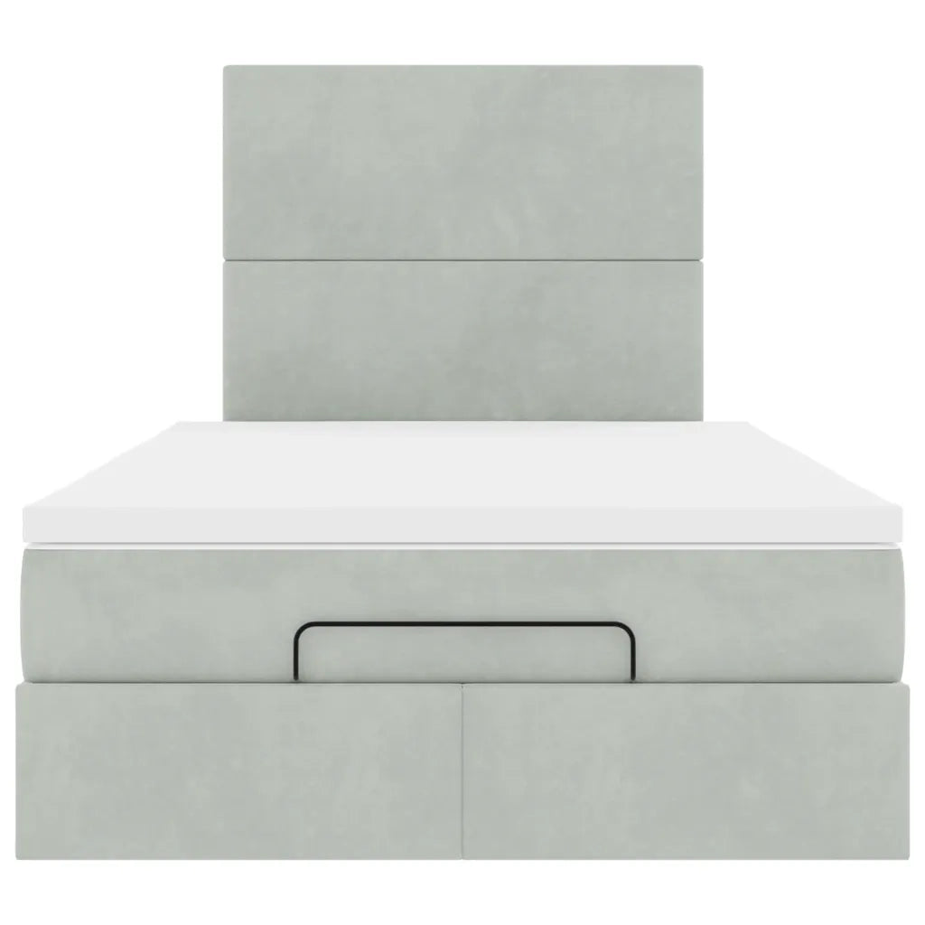 vidaXL Struttura Letto Pouf con Materassi 120x190 cm Velluto