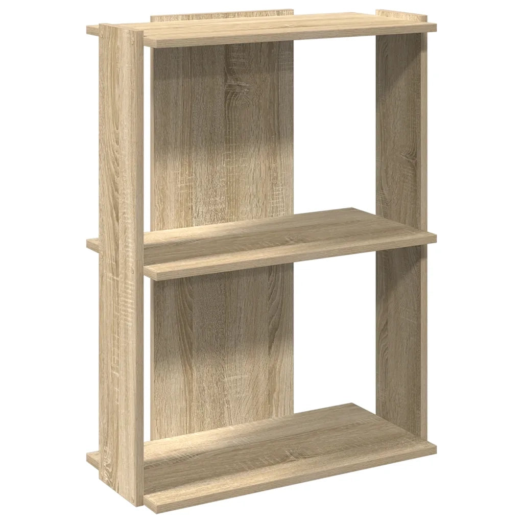 Libreria 3 Ripiani Rovere Sonoma 60x30x80 cm Legno Multistrato 860258