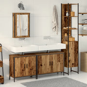 Set di Mobili da Bagno in 4 Pezzi Legno Antico